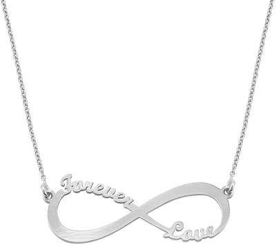 China Infinity Love Mysterious Necklace 925 Sterling Silver Nameplate Necklace for sale