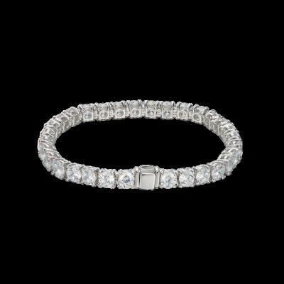 China Cute Gold Plated Sterling Silver Bling Diamond Tennis Bracelet for sale