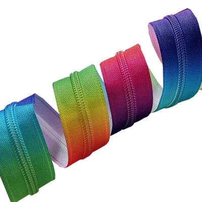 China Auto Lock China Supplier #3#4#5#7#10 Fashion Rainbow Nylon Zipper for sale