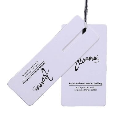 China Sustainable Clothing Labels Tag Apparel Patch Labels White Clothing Hang Tags for sale