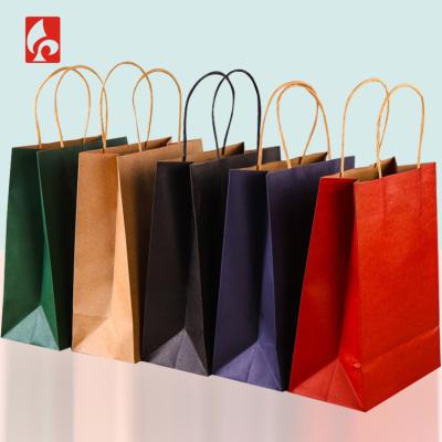 China Gift Shopping Bag Recyclable Paper Paper Bag With Ribbon Handle Tote Bag Paper for sale