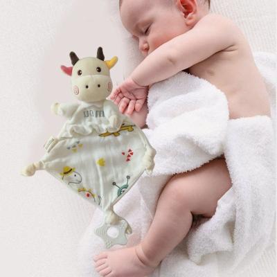 China Loovely Baby Comforter Soothe Soft Animal Towel Doll Sleep Toys Caressing Bib Blanket Towels for sale