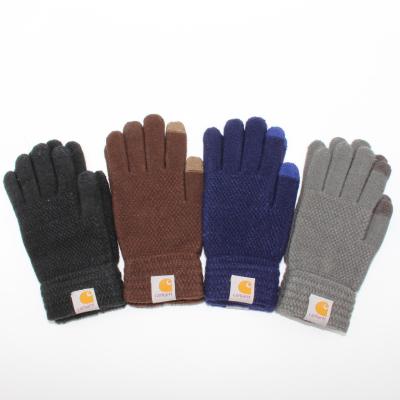 China Winter Outdoor Activities Winter Knit Hand Warmer Touch Screen Full Finger Hand Warmer Anti-Slip Knit Hand Warmer For Women Men for sale