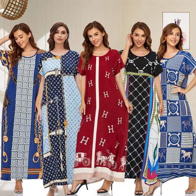 China Washable Women's Floral Print Casual Long Sleeve Maxi Dresses Maxi Dress for sale