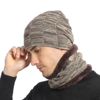 China Poly-cotton Neck Warmer With Thick Fleece Lined Winter Hat And Scarf For Men Women for sale