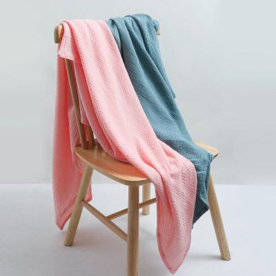 China Soft Speaker Baby Blanket Gauze Wrap Newborn Cotton Baby Wrap for sale