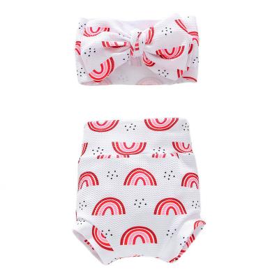 China Anti-pilling Rainbow baby Bummies summer clothes, bloomers toddler clothes, bummy for sale