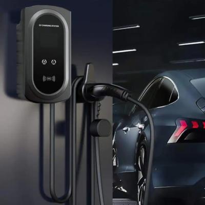 China APP Control 7kw EV Charger Factory 8A-16A-25A-32A 7KW Wallbox Fast Electric Car Charger With J1772 Plug for sale