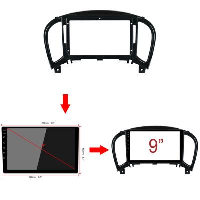 China SDK Car Radio Fascias Fit For NISSAN 2011-2016 JUKE 9 inch Dash Kit Panel Stereo Surround Installation Trim Frame for sale