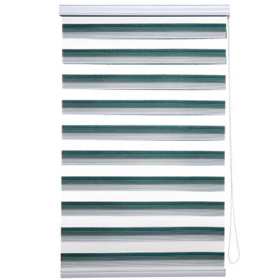 China Wholesale New Minimalist Curtain Shade Green Gradient Zebra Curtain for sale