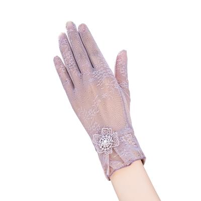 China YD4022 UV Proof Sun Protection Fashion Sun Protection Women Ladies Fashion Party Wedding Bridal Lace Driving Gloves for sale