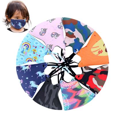 China Fashion Cotton Polyester Face Masks Fabric Skin Care Reusable Breathable Cartoon Printed Face Cover Kid Children Party Mask for sale