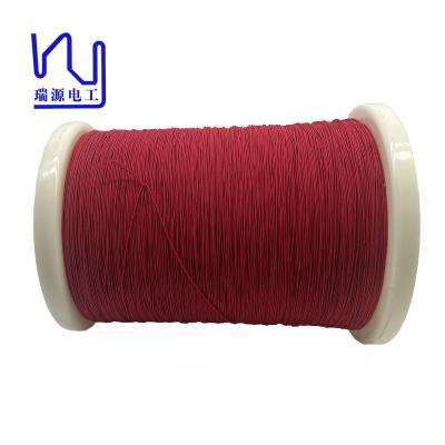 China Red silk covered wire 0.1mmx50 litz wire served natural silk for electric motor winding wire for sale