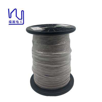 China 2USTC-F 0.2mm X 300 HF Insulated White Twisted Enameled Copper Silk Covered Litz Wire for sale