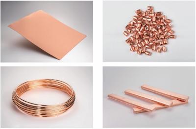 China 4N 5N 6N High Purity Copper Ignot / Copper plates/ Copper Pellets for sale