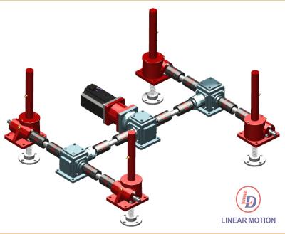 China Power Tranmission 4 Screw Jacks Layout H Screw Jack Lift Table High Efficiency Screw Jacks System for sale