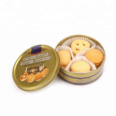 China Guangzhou Lailihong Food Industry Glucose Sweet Crunchy Cream Biscuits Royal Danish Butter Cookies In Tin for sale