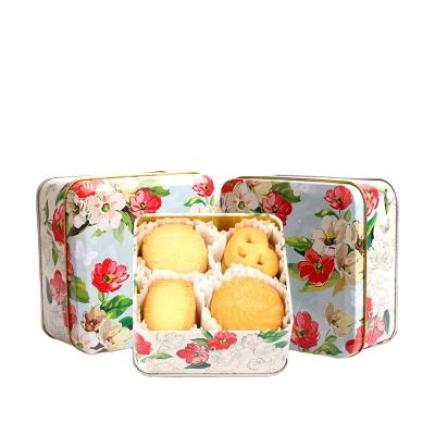 China Gluten Free Butter Cookies Fit Metal Tin Box Packaging Biscuits for sale