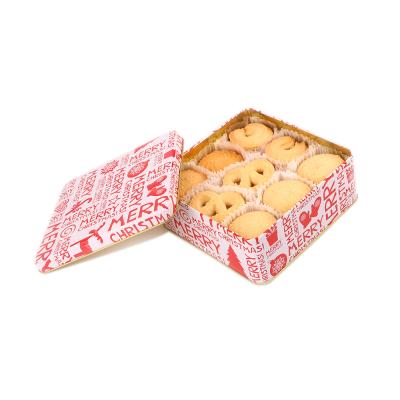 China 300g glucose square tin danisa butter cookies for christmas gift for sale