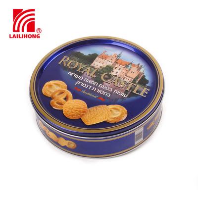 China Natural Butter Cookies Danish Soft Cookies 340g in round tin for sale