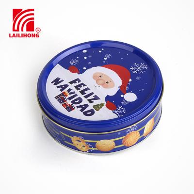 China High Quality Glucose Christmas Candy Gift Cookies Coffee Cup Cookie Round Tin for sale