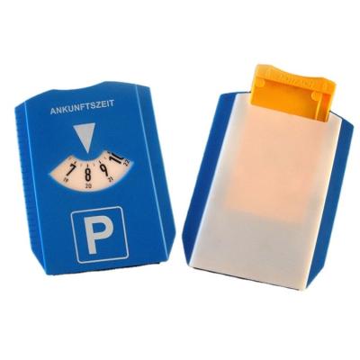 China Blauwe universele parkeerplaat Timer Clock Arrival Time Display Auto Spare Parts PS Parkeerplaat Te koop