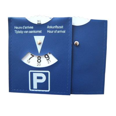 China Universal Car Parking Disk HM108 with Customizable Blue Logo and Durable PVC Material for sale