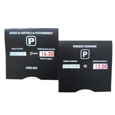 Cina HM3604 Timing automatico Timer di parcheggio con dischetto di parcheggio in plastica stampato con logo personalizzato in vendita