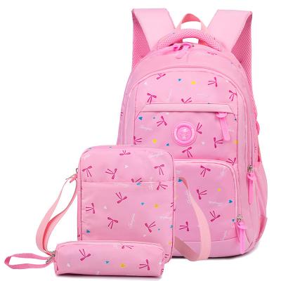 China Large Capacity Waterproof Wholesale Custom Fashion Three Piece Set Casual Bag Backpack for sale