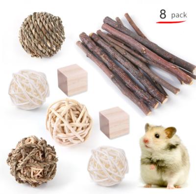 China Viable Wholesale High Quality Popular Product Natural Wooden Hamster Toys Small Chewing Hamster Toys for sale