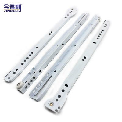 China White Color Wheel Drawer Furniture Drawer Undermount Desktop Keyboard Rail White Nylon Wheel Drawer Slide for sale