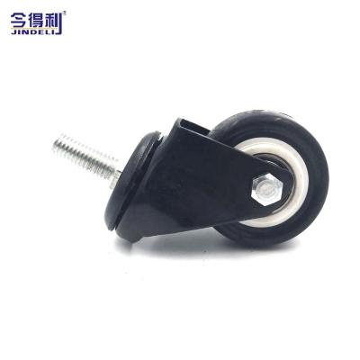 China Industry Diameter 50mm Diameter Iron+Plastic Material Furniture Caster PU Ridg Castor Wheel Office Chair Caster Wheel for sale