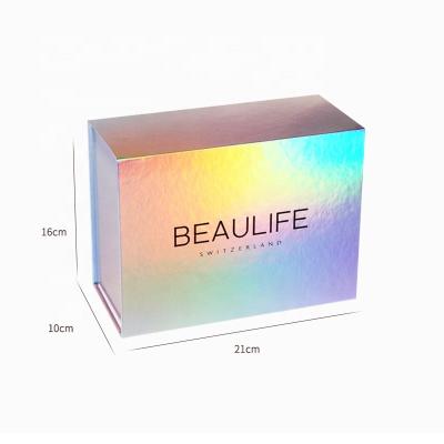 China Simple Stylish Folding Fo Hologram New Arrival Recyclable Laser Printing Paper Custom Gift Magnetic Packaging Packaging Box for sale