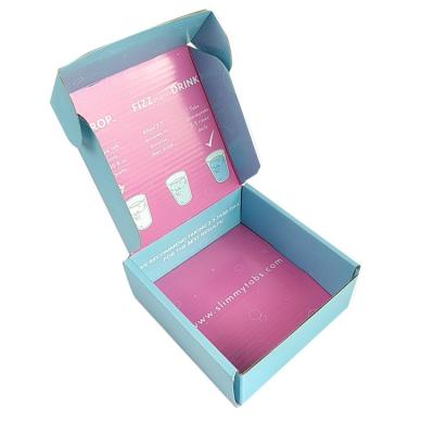 China Materials Packing Box High Quality Pink Cardboard Recycled Corrugated Marble Mail Printing Custom Size Logo Shipping Box for sale