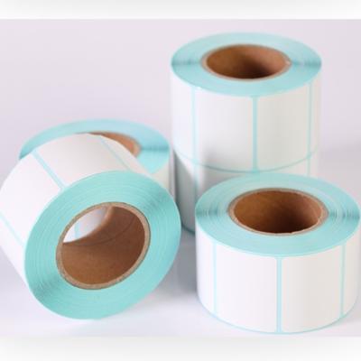 China 750pcs 40mm Customizable Blank Heat Sensitive Hot Selling Direct Adhesive Thermal Printer Label Sticker Paper Rolls for Shipping Barcode Label for sale