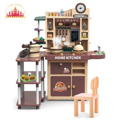 China Plastic Deluxe Plastic Pretend Play Throw Kitchen Toys Cooking Table Game For Children SL10C020 for sale