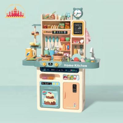 China Plastic Role Play Play Kitchen Kids Toy Spray Kitchen Plastic Set with Music SL10C015 for sale