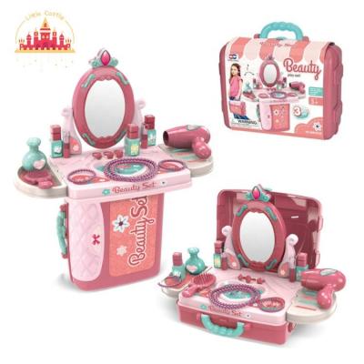 China Girls 2 in 1 Plastic Play House Toy Makeup Suitcase Set Toy for Children SL10G015 25*19*52cm for sale