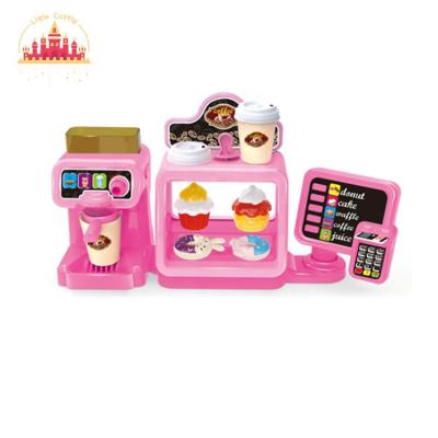 China Plastic pink dessert ordering machine with coffee machine set for kids SL10D260 for sale