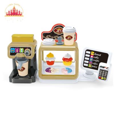 China Plastic Ordering Machine With Dessert Coffee Machine Set Counter Kids Plastic Ice Cream Toy SL10D256 for sale