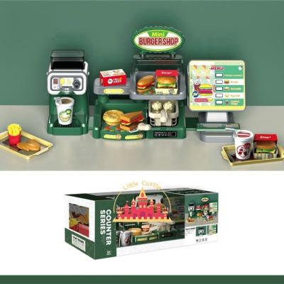 China Premium Quality Plastic Pretend Play Burger Set Cashier Machine Toy For Children SL10D340 54.5*17.9*20cm for sale