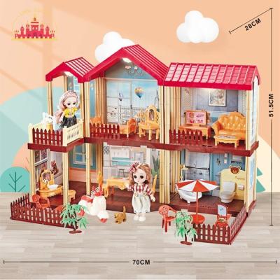 China Mini Toy Hot Sale Plastic Kids Toy Villa Dream Villa Dollhouse For Girls SL06A002 for sale