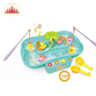 China Electronic Plastic Summer Toy Kids Spinning Fish and Duck Fishing Suit with Music and Light SL01A003 for sale