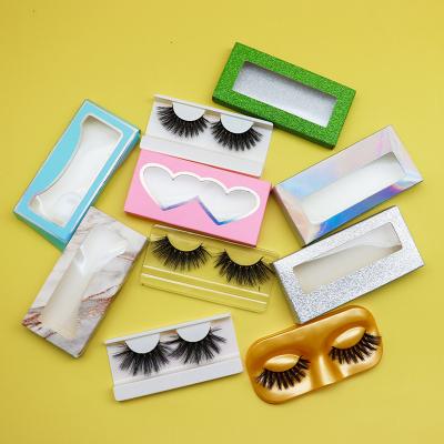 China Reusable Color 25Mm Custom High Quality Natural Synthetic Curly Biodegradable Eyelashes for sale