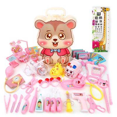 China High Quality Pink Set Doctor Toys, Baby Mobile Hospital Medical Toy, Children's Doll/ Baby Educational Toys Doctor Toy Set for sale