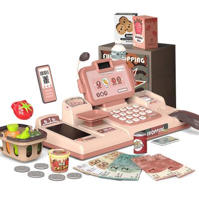 China Plastic multi-functional intelligent speech supermarket cash machine plastic toys, large intelligent voice recognition cash register toy\ for sale