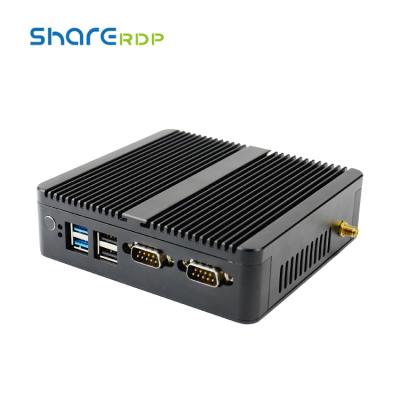 China Various Industrial Interfaces 4G 8G DDR3 J1900 J4125 Rugged Wifi BT 64bit Computing Mini PC Dual Lan Affordable Barebone Mini Fanless PC for sale