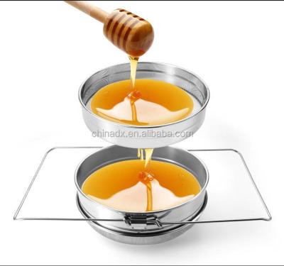 China Sustainable Double Stainless Steel Strainer Honey Strainer for sale