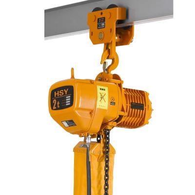 China Practical lightweight portable lifting electric chain hoist of double small 500kg construction material stores brake system for sale