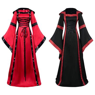 China Professional Polyester Factory Directly Supply Ball Gown Long Medieval Dresses Women Dresses for sale